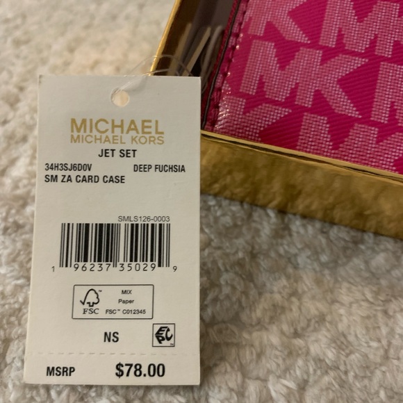 Michael Kors Pink Card Case - Picture 2 of 4